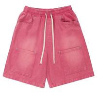 Shorts Cargo en Jean pour Hommes Grande Taille Personnalisables avec LOGO, Qualité Supérieure, OEM, Lavage Acide, Broderie Cristal, Style Y2K, 100% Coton, Idéal Été