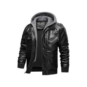 Chaqueta de Cuero para Hombre, Elegante y a la Moda, de Alta Calidad, Cómoda, Informal, para Calle, Invierno, Transpirable, Estilo Motociclista - Product Image 3