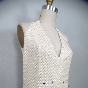 Vestidos largos acampanados de gasa para fiesta de noche de talla grande para mujer, 100% poliéster - Product Image 1