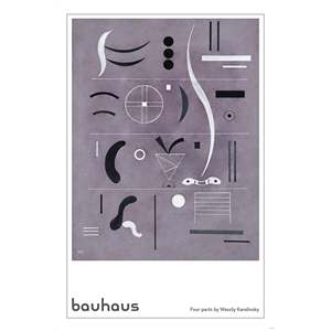 Bauhaus <b>Poster</b> Four Parts by Wassily Kandinsky Paper Wall Art - Product Image 4