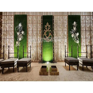 Gujarati, telón de fondo para escenario de boda, paredes de velas, boda hindú, diseño Redondo, paredes de velas de Metal, paredes de velas de escenario de boda exclusivas - Product Image 1