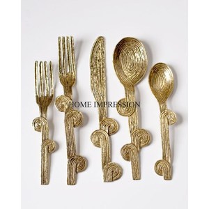 Ensemble plaqué or de haute qualité de collection d'art vintage de 5 hôtels et restaurants fournitures de vaisselle du fabricant indien - Product Image 5