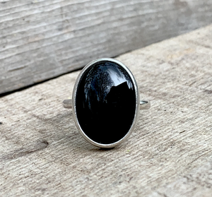 แหวนโอนิกซ์สีดำธรรมชาติ925แหวนพลอยเงินสเตอร์ลิงเครื่องประดับหินโอนิกซ์เครื่องประดับแฟชั่นผู้หญิงแหวนเครื่องประดับ ONYX - Product Image 1