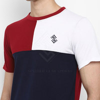 Camiseta de Hombre Más Vendida en Línea a Bajo Precio, Sólida, Ecológica, Transpirable, de Secado Rápido, Tejido de Algodón/Poliéster, Colores Personalizados