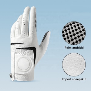 Guantes de Golf de Piel de Cabretta Genuina con Logotipo Personalizado de Alta Gama 2024, Nuevo Modelo, Ligeros, Transpirables, con Correa de Muñeca Ajustable y Gancho - Product Image 2