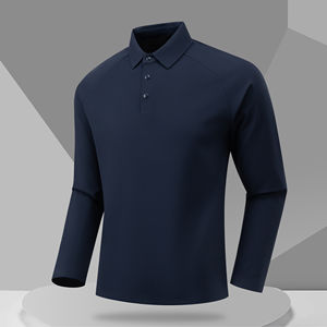 POLO de manga larga con logotipo personalizado para hombre, informal, Otoño, estilo transpirable, ropa de calle para hombre - Product Image 3