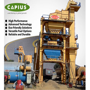 Machine de mélange d'asphalte de qualité industrielle Développement d'infrastructures à sortie continue Inde Composants de base y compris la pompe PLC - Product Image 3