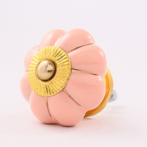 En vrac fait à la main de haute qualité rose or ligne céramique Melon tiroir boutons commode armoire tire cuisine placard porte poignées - Product Image 1