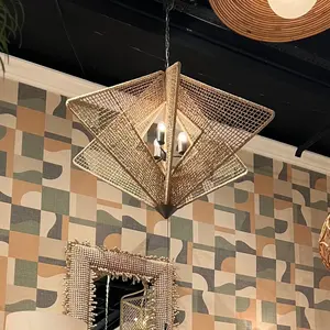 Gran oferta, diseño contemporáneo, colgante de Metal indio, marco de hierro, decoración colgante de yute para el hogar, hoteles y restaurantes - Product Image 2