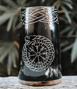 Chope à boire médiévale en corne de buffle faite à la main, gobelet en corne de bœuf, cadeaux en corne de taureau, classique, écologique, fête, artisanat Saniya - Product Image 1