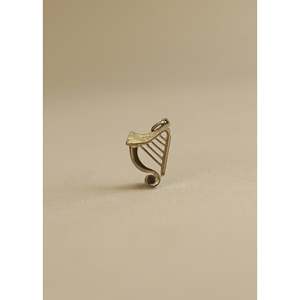 Vintage 14k <b>Solid</b> <b>Gold</b> Fine <b>Pendant</b> in the Form of a Harp Unisex Elegant Charms Collection - Product Image 1