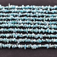 Perles de pierres précieuses en forme de puces naturelles de Larimar non coupées 4-5mm en vrac bleu perles de pépite irrégulières de pierre de Larimar pour la fabrication de bijoux 34"