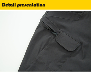 Pantalon cargo tactique pour homme en nylon-spandex, coupe droite, poids moyen, coupe-vent, pour la randonnée - Product Image 4