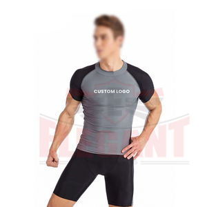Personalizado respetuoso del medio ambiente ligero 2025 mejor calidad MMA Tops Running cuello redondo manga corta Rash Guards para hombres - Product Image 1