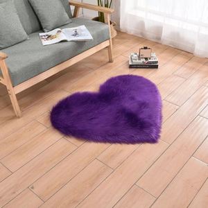 Tapis moderne en forme de cœur, moelleux, personnalisé, en laine de soie 5-6 mm avec envers antidérapant pour la décoration de la chambre et du salon - Product Image 4