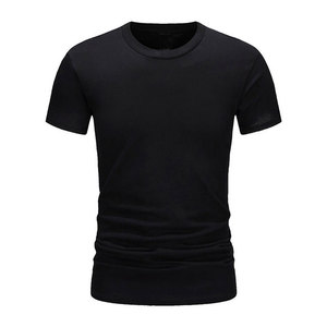 Vente en gros T-shirts noirs 100% coton imprimés avec logo personnalisé de haute qualité pour hommes - Product Image 5