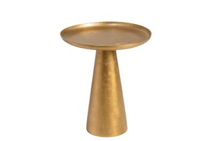 Table basse ronde moderne de luxe faite à la main avec plateau en travertin et base en métal doré, mobilier haut de gamme pour salon - Product Image 2