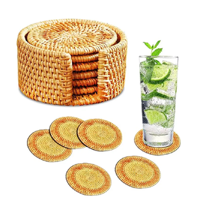 Sous-verres en bois écologiques classiques à succès, tapis et coussinets irréguliers, décoration de la maison et de la cuisine, plateau à thé pour mariage - Product Image 4