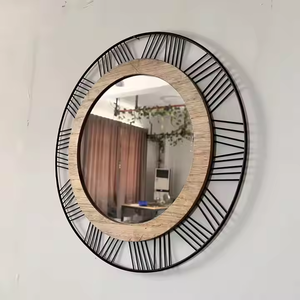 Vente en gros de miroirs muraux modernes de forme ronde, cadres d'art en métal de haute qualité, décorations murales haut de gamme - Product Image 4