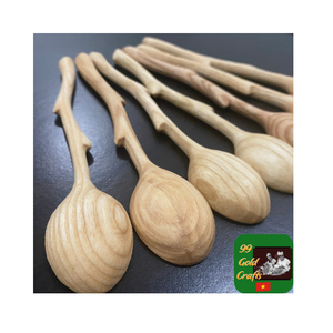 Ensemble de cuillères en bois naturel modernes du Vietnam, plusieurs tailles disponibles en gros, cuillère en bois pour livraison rapide aux acheteurs - Product Image 3