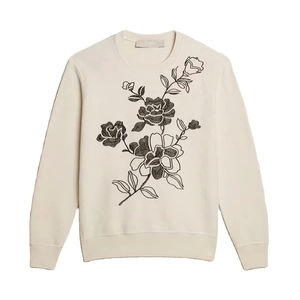 เสื้อสเวตเตอร์ปักลายสำหรับผู้ชายผ้าฝ้าย100% ใส่สบายระบายอากาศได้ดีพิมพ์ลาย - Product Image 1