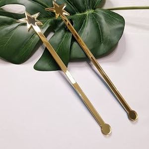 Thiết Kế Mới Hình Dạng Ngôi Sao Kim Loại Cocktail Khuấy Cho Bar Và Nhà Sử Dụng Đồ Uống Swirling Stick Cho Cà Phê Đồ Uống Thanh Công Cụ Phụ Kiện - Product Image 1