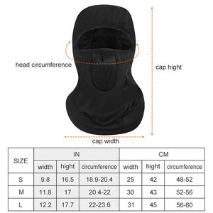Qualité supérieure 100% polyester cagoule imperméable Logo personnalisé broderie respirant sport moto accessoire adultes faits - Product Image 6