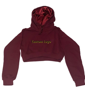 Sudaderas Cortas con Logotipo Personalizado para Mujer, Sudadera Corta, Top Corto Más Vendido, Diseño OEM, Sudaderas Cortas de Talla Grande - Product Image 2
