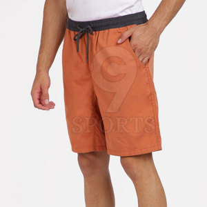 Pantalones cortos informales de algodón 100% para hombre con ajuste cómodo Cintura elástica Uso diario Aventura al aire libre Patrón sólido - Product Image 3