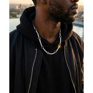 Chaîne tennis en or 14 carats avec agate moissanite de 5 mm, colliers élégants pour femmes - Product Image 4