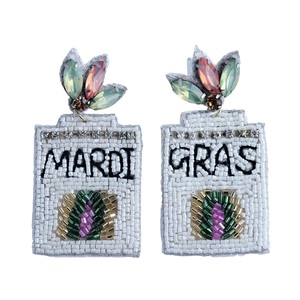 Bestone Été Nouveau Style Personnalisable Motif Marque Privée Broderie Perlée Boucles D'oreilles Feuille Motif Pendentif Boucles D'oreilles pour Filles - Product Image 4