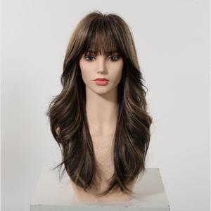 Précommande Perruque Synthétique Kimi C-DWY 22 Pouces Longue Ondulée Brun Clair Sans Colle, Dessus en Soie Bionique, Dentelle Transparente, Nouvelle Technologie! - Product Image 6