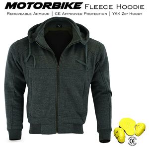 Sweat à capuche de protection des épaules, des coudes et du dos CE amovible pour hommes en fibre d'aramide - Product Image 2