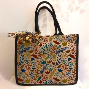 Venta al por mayor personalizado impreso para yute Rosa bolsa de mano portátil impermeable poliéster reutilizable plegable diseño dibujos animados Logo bolsa de la compra - Product Image 2