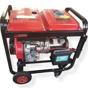 Diesel generator 6.5 kW. Single-phase LeiTeng Power DG7800E portable power generator. Diesel generator with cooling.