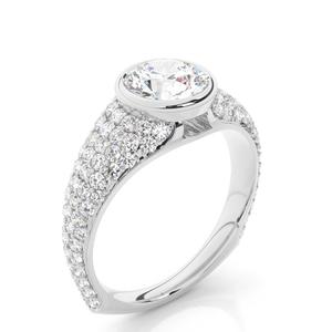 Anillo Solitario de Diamante Cultivado en Laboratorio de Alta Calidad, Oro Blanco de 18K, 1ct, E VS1, Corte Brillante, Joyería Fina al por Mayor para Mujer, Vala - Product Image 2