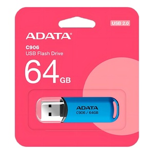 ADATA C906 แฟลชไดรฟ์ USB 2.0 ขนาด 64GB รุ่น Micro USB รูปทรงโลหะขนาดเล็ก ความจุ 32GB หน่วยความจำในตัว สีฟ้า AC906-64G-RWB บรรจุภัณฑ์กล่องของขวัญ - Product Image 5