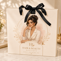 Boîtes d'emballage de luxe personnalisées avec logo, boîtes rigides pliables en papier avec ruban pour coffrets cadeaux et ensembles de beauté