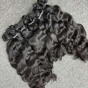 Cabello de trama de onda Natural de lujo de la mejor calidad 100% cabello humano Super doble dibujado cabello camboyano Remy virgen - Product Image 2