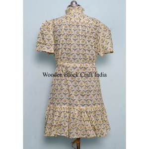 Best quality Stylish Looking <b>Top</b> Women's Night Sleep Wear Vintage hand block Print Indian Casual <b>Dress</b> beach and homewear - Product Image 6