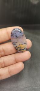 พลอยเดนไดรต์อะมีทิสต์แท้ 100% คุณภาพสูง ทรงหลังเรียบ สำหรับทำจี้ แหวน สร้อยคอ เครื่องประดับ - Product Image 2