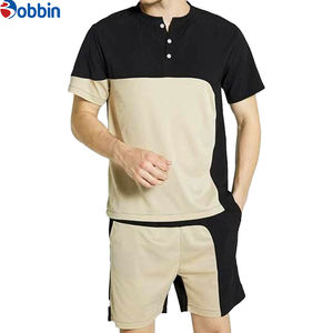 Nouveauté, ensemble de shorts de costume à rayures pour hommes, taille plus, sur mesure, tenues, manches courtes, vêtements de sport, ensemble de survêtement décontracté d'été - Product Image 4