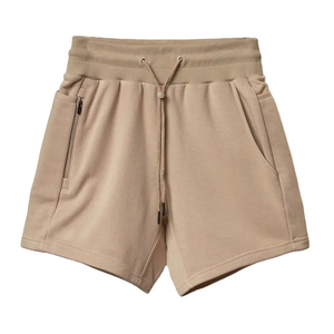 กางเกงขาสั้นออกกำลังกายในยิมของผู้ชายผ้าฝ้าย100% ระบายอากาศได้ดีสีพื้นสไตล์ลำลองฟอกสีธรรมดา - Product Image 5