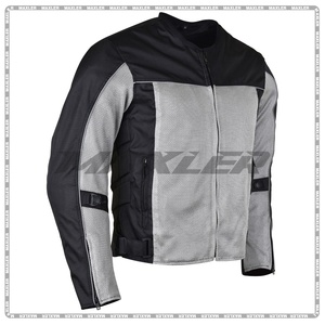 Blouson moto léger pour homme, homologué CE, avec empiècements en mesh respirant, doublure imperméable amovible, col montant - Product Image 2