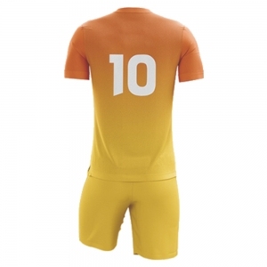 Vente en gros de maillots de football personnalisés à manches courtes en nylon/cachemire 220g à séchage rapide unisexe avec impression par transfert thermique - Product Image 5