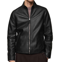 Nouvelle Arrivée 2026 OEM – Blouson Unisexe en Cuir Véritable pour Homme, Design Color Block, Col Montant, Haute Qualité, Vente en Gros