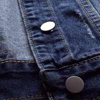 Veste en jean courte personnalisée de haute qualité pour femmes, respirante, style streetwear, manches, vente en gros, OEM, mode décontractée, coton