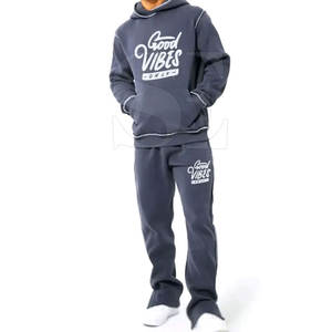 ชุดกีฬาวิ่งออกกำลังกายของผู้ชายชุดวอร์มมีฮู้ดผ้าฟลีซฤดูหนาวกางเกงวอร์มพิมพ์ลายพัฟขนาด XXL - Product Image 1