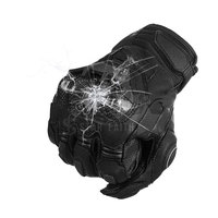 Nouveaux gants de moto en cuir pour l'hiver avec design tactile, gants de sport unisexes respirants antidérapants à doigts entiers