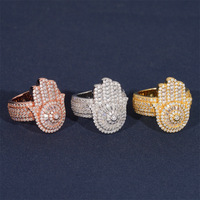 Bague en Argent Sterling 925 Prix de Gros, Sertie de Diamants Moissanite, Bijoux Hip Hop pour Hommes et Femmes